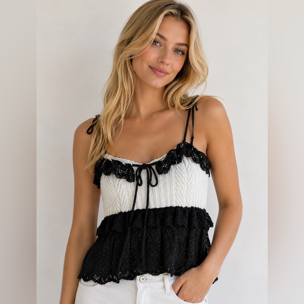 Zara Knit Top 🖤